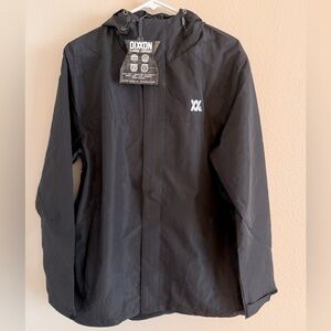 DIXXON NWT‎ Solid Black Form & Function Windbreaker Jacket size Large